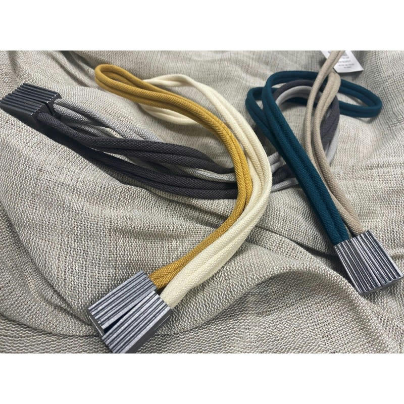 JONQUERA - - Embrasse rideaux textile aimantée sans perçages - Moutarde