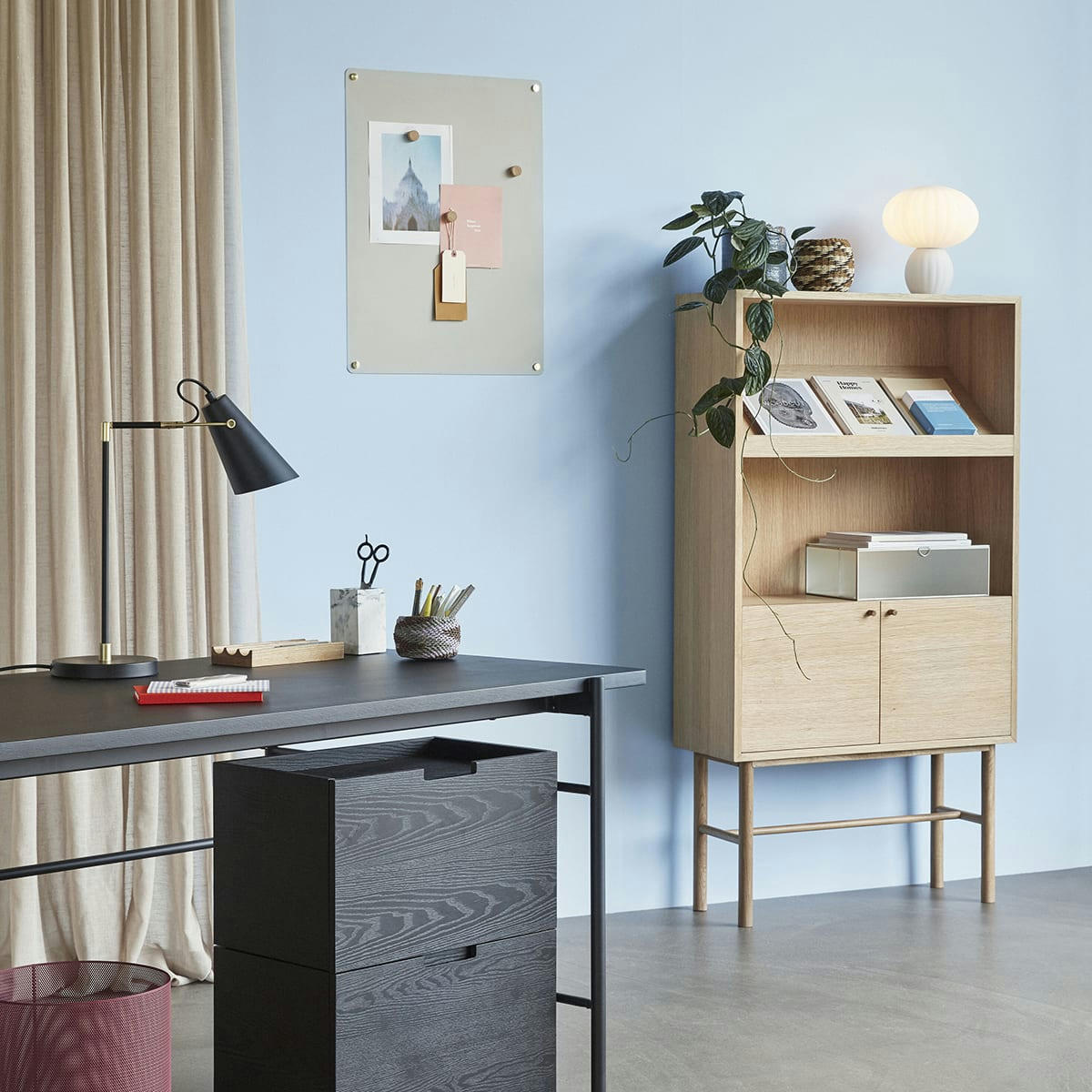 EVOKE - Panier en rond marron noir et orange (x2)