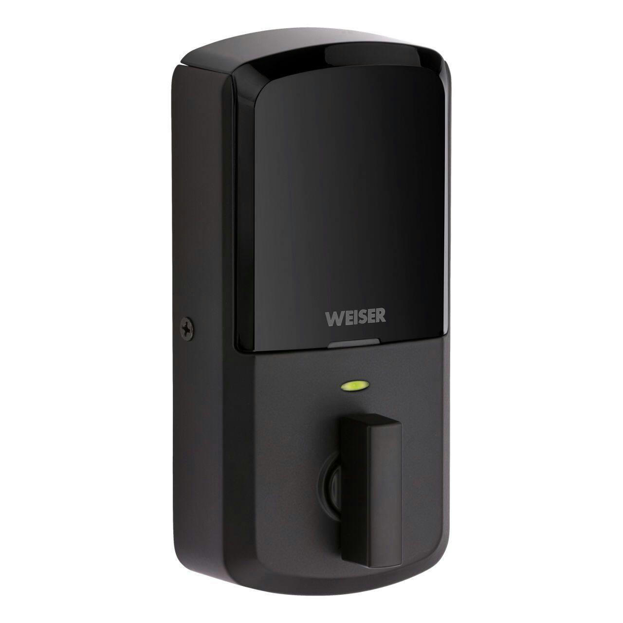 Weiser Halo Electronic Touch-Screen Keypad Wi-Fi Deadbolt Door Lock, Iron Black