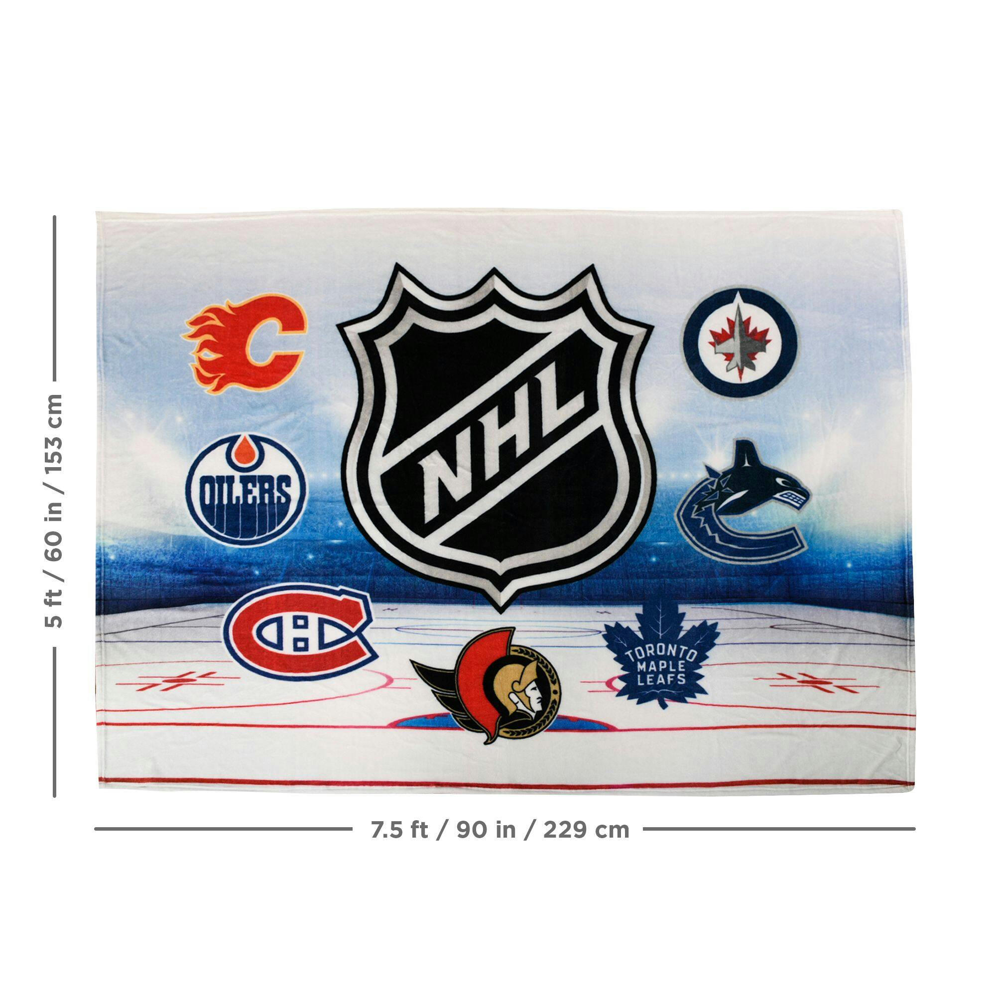 NHL 7 Canadian Teams Arena Blanket, 66-in x 90-in