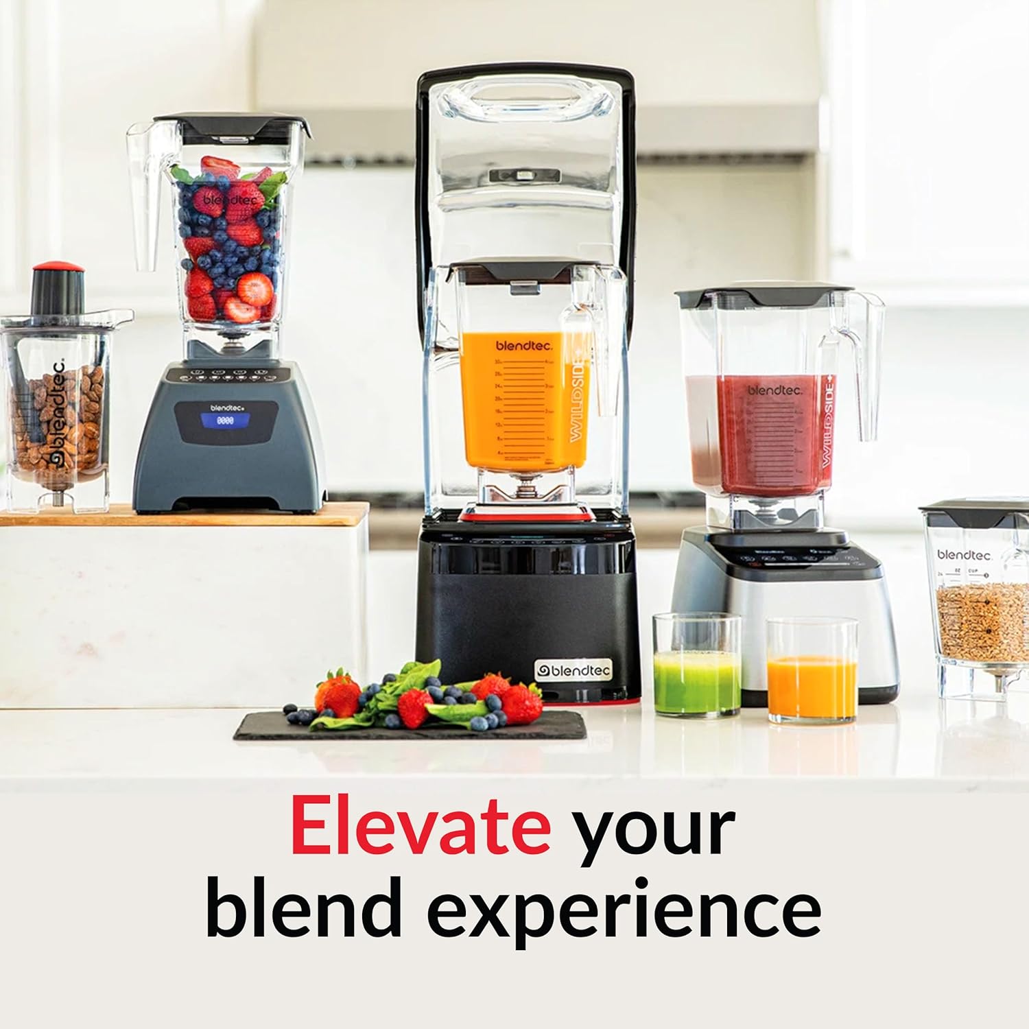 Blendtec Total Classic Original Blender and 75 oz FourSide Blender Jar - Kitchen Blender Bundle - Black