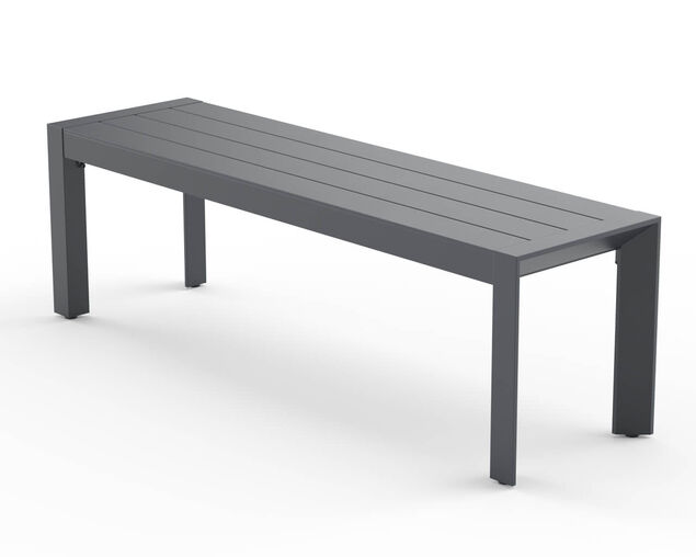 Jette 7 Seater Low Dining Bundle - Gunmetal Grey