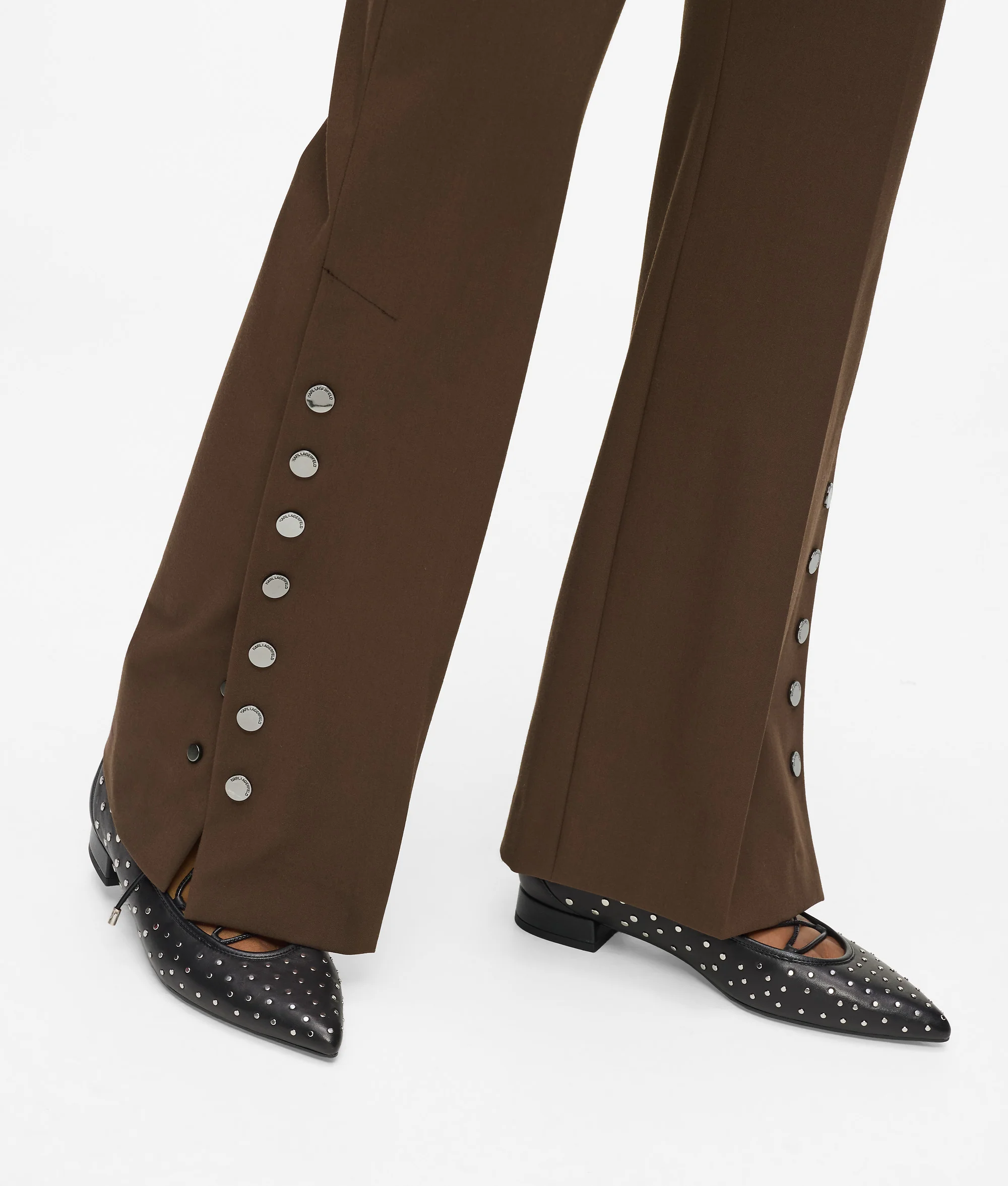 Pantalon à bouton pression
