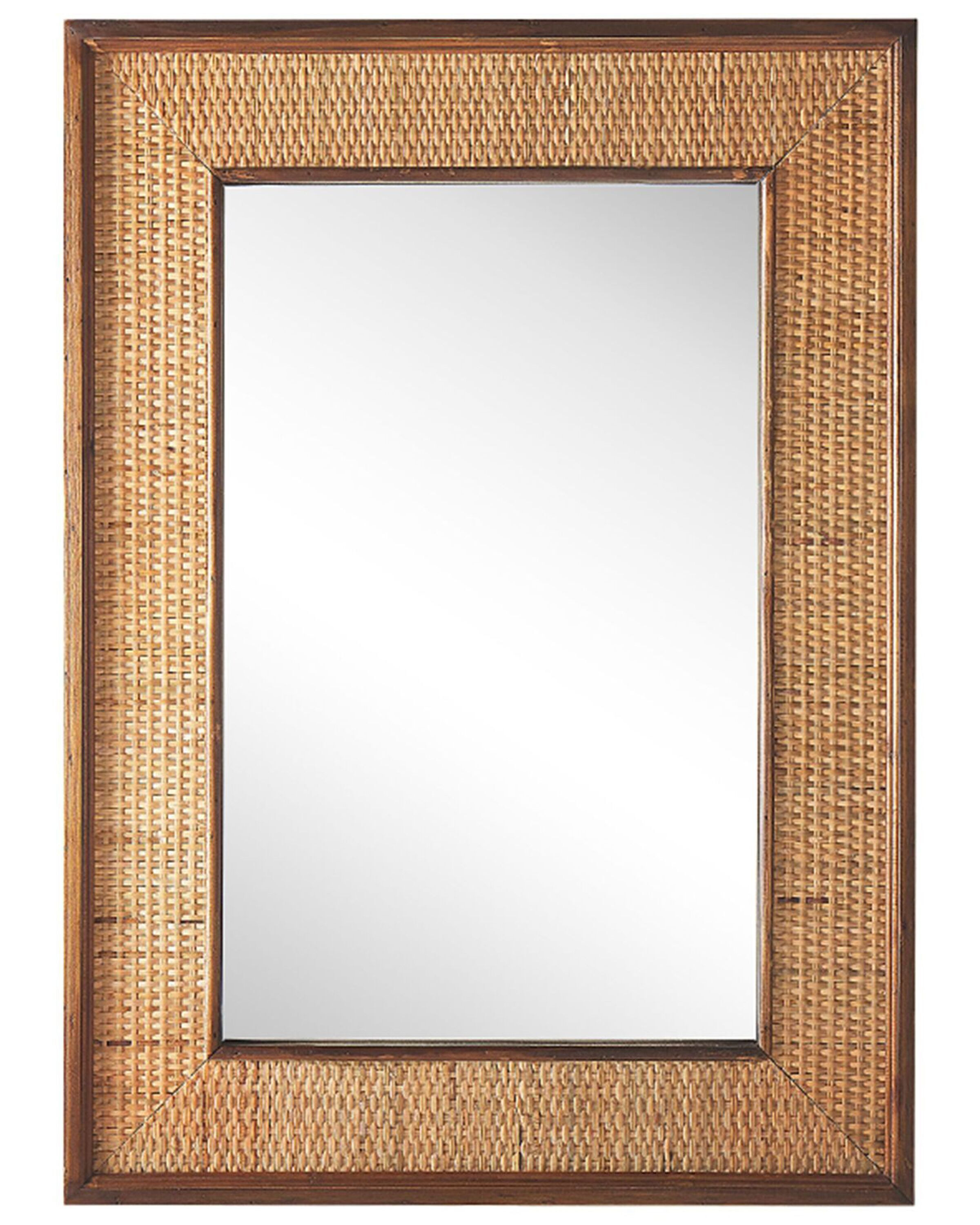 Lustro ścienne 54x74 jasne drewno