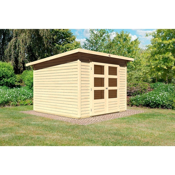 Gartenhaus »Stockach 4«, Holz, BxHxT: 246 x 197 x 246 cm (Außenmaße inkl. Dachüberstand)