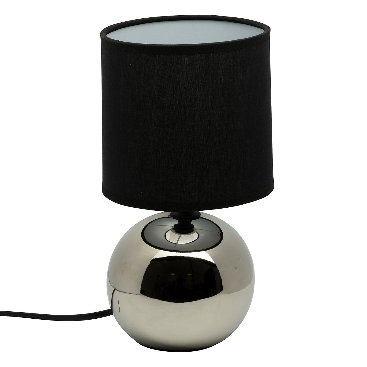 "Tim&eacute;o" ceramic lamp Silver, H.25 cm