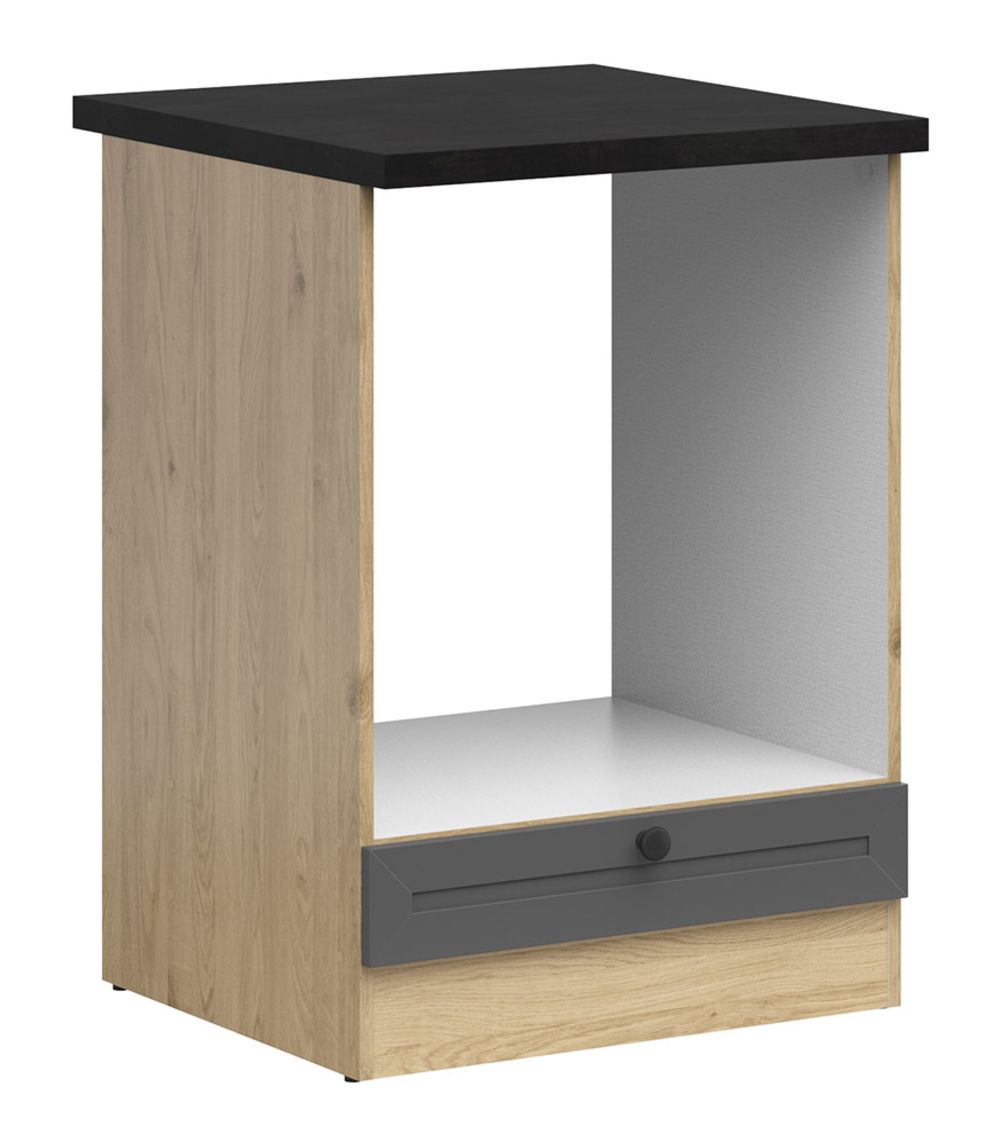 Szafka kuchenna pod zabudowę piekarnika Junona Line 60 cm grafitz blatem