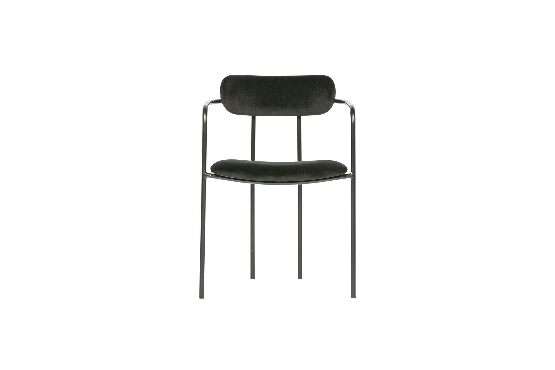 IVY - Chaise en velour noir