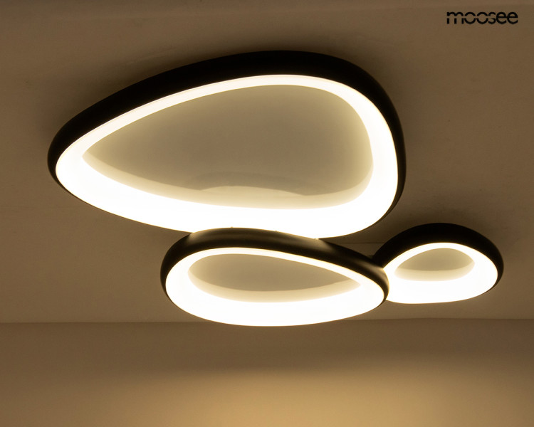 MOOSEE lampa sufitowa / plafon AREA 3czarna