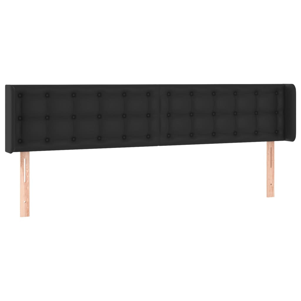 Wezgłowie Czarny 163 x 16 x 78/88 cm Sztuczna skóra vidaXL