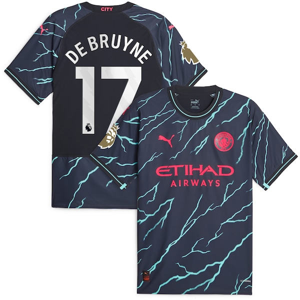 Kevin De Bruyne Manchester City Puma 2023/24 Third Authentic Player Jersey - Navy