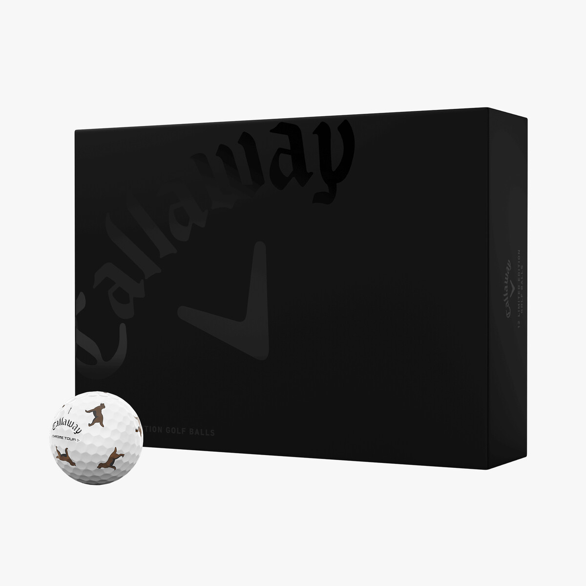 Chrome Tour Let the Big Dog Eat – Chocolate Lab Golf Balls