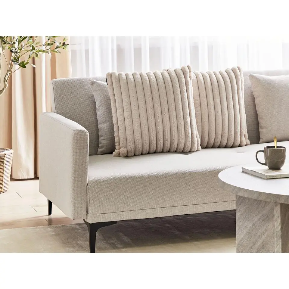 RAKYA - Sierkussen set van 2 - Beige - Polyester