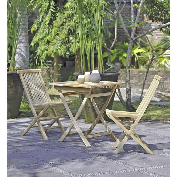 Gartentisch »Java«, mit Teakholz-Tischplatte, BxTxH: 70 x 70 x 75 cm