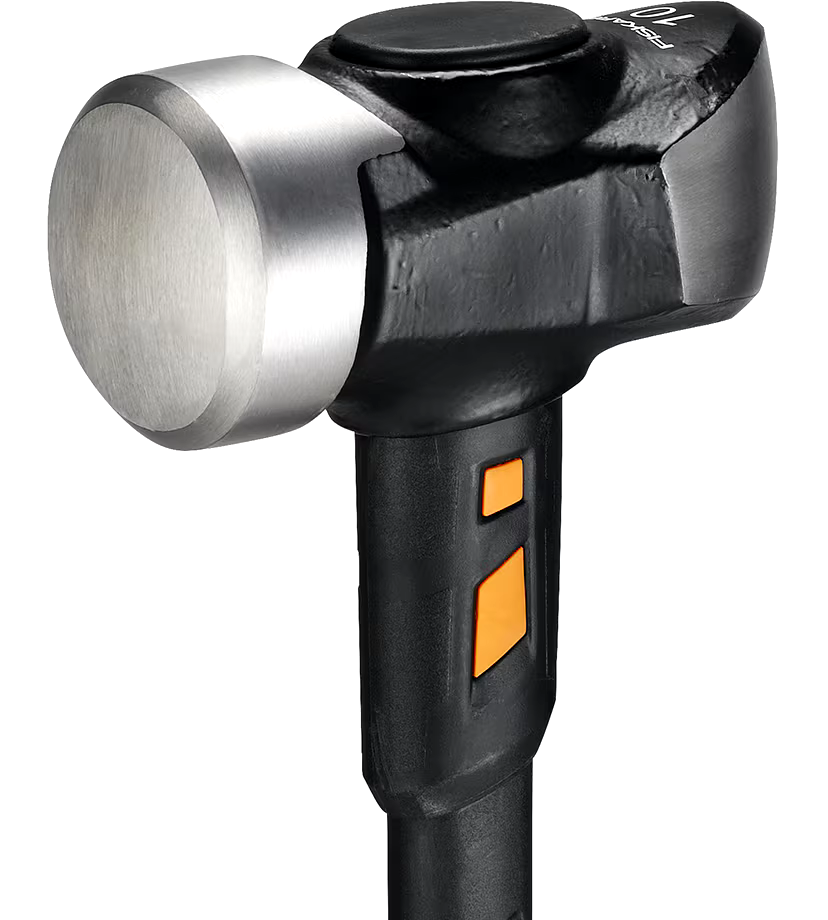 Fiskars IsoCore Sledge Hammer, Forged Steel, Fiberglass Handle, 10-lb