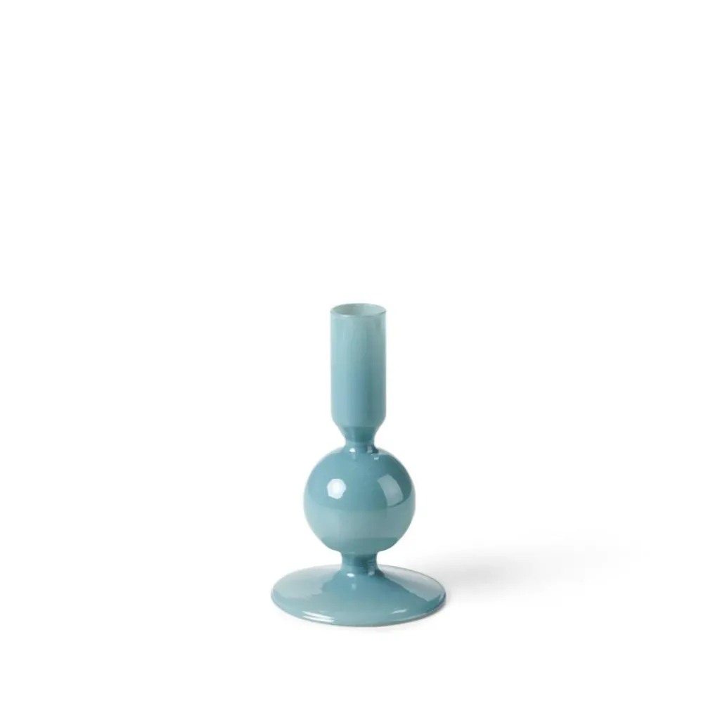 Bougeoirs^CASA ISA Bougeoir Opale Bleue Bleu