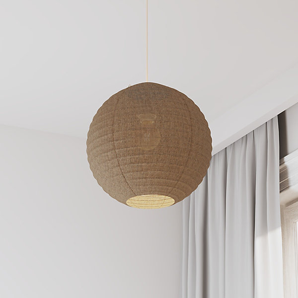 Lanterne japonaise boule Jordy beige D35cm - Atmosphera