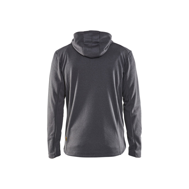 Sweat zippé à capuche noir et gris clair S BLAKLADER