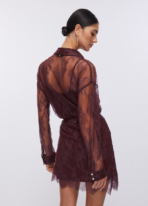 Camicia in pizzo chantilly