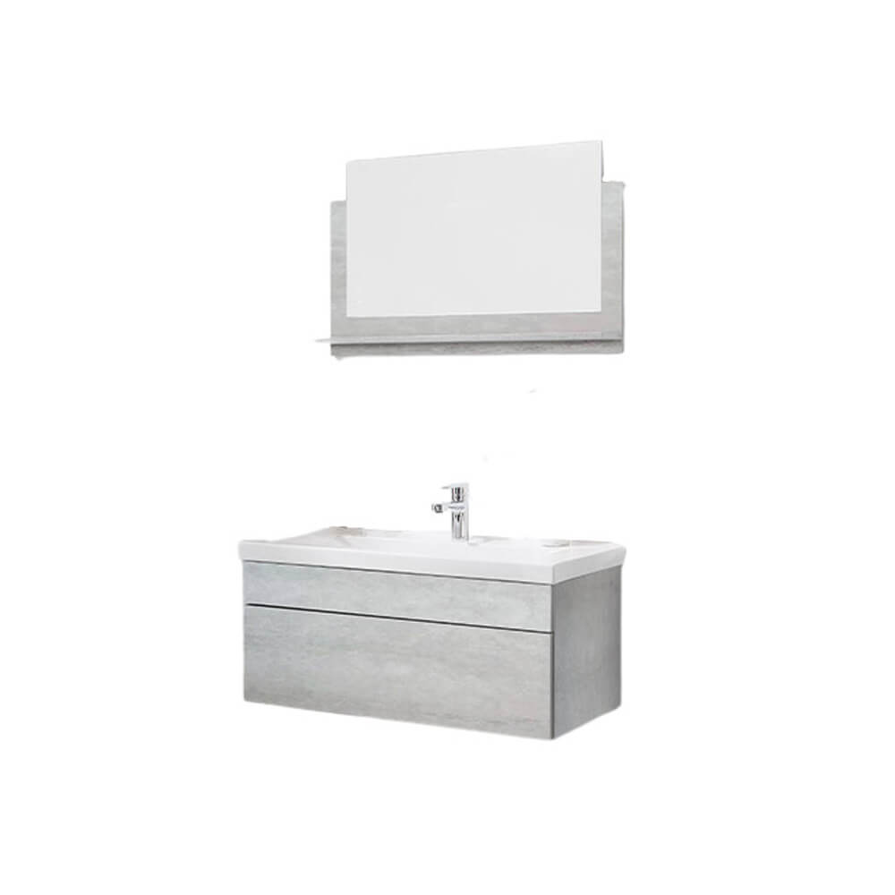 Home Deluxe Badkamermeubelset WANGEROOGE Grijs M