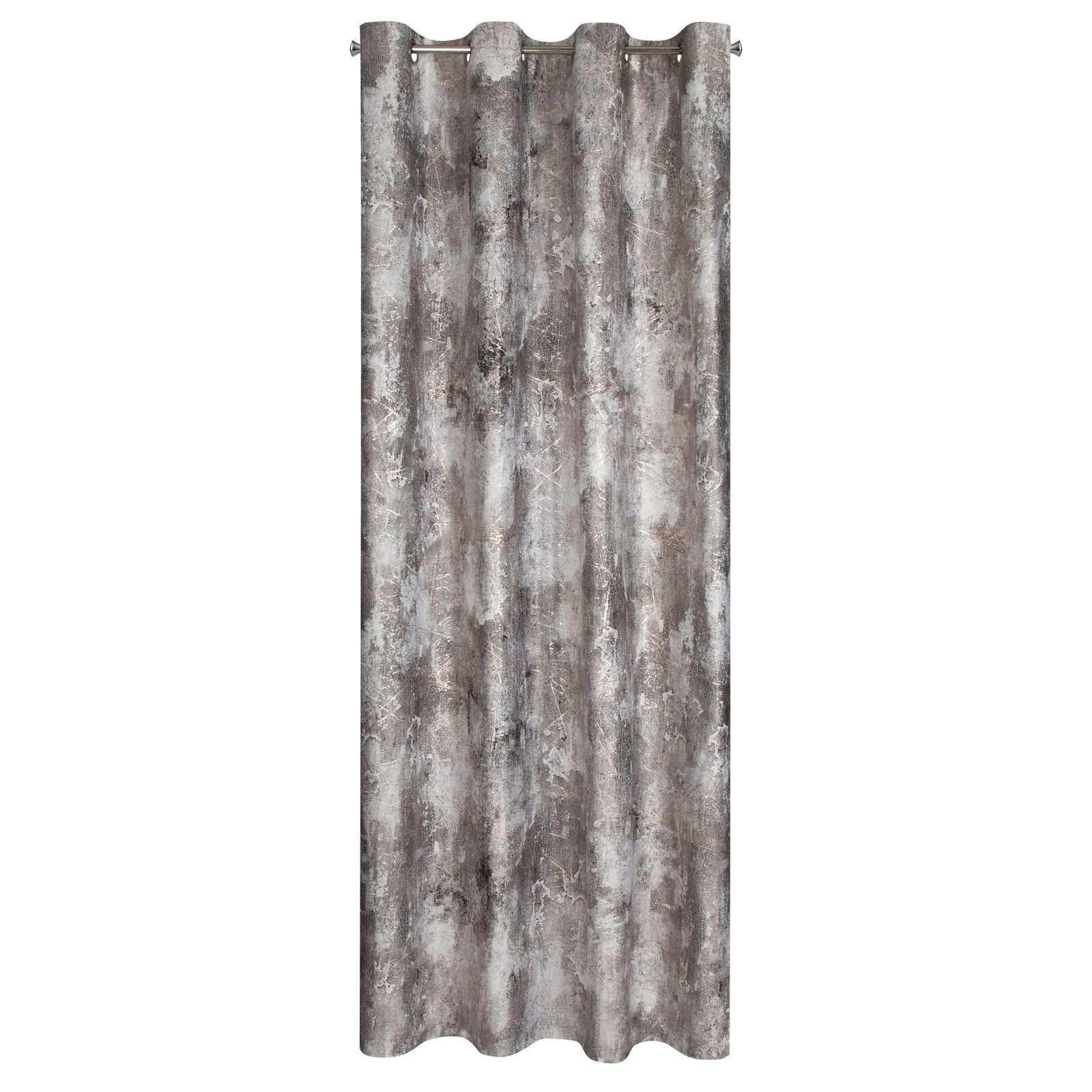 Zasłona Ester 140X250 cm stalowy welur z połyskiem na przelotkach