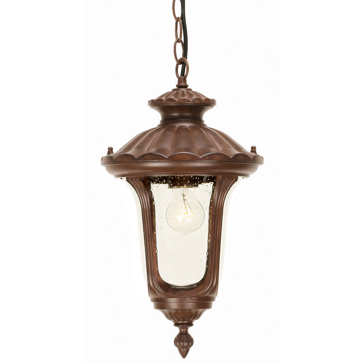 Lampa sufitowa Chicago rdzawa brązowa patyna 1xE27x100W IP44 Elstead