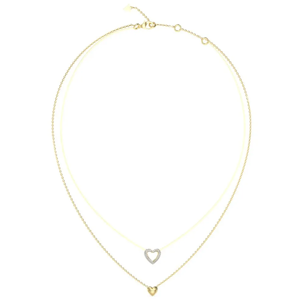 Guess Beloved Two Hearts necklace