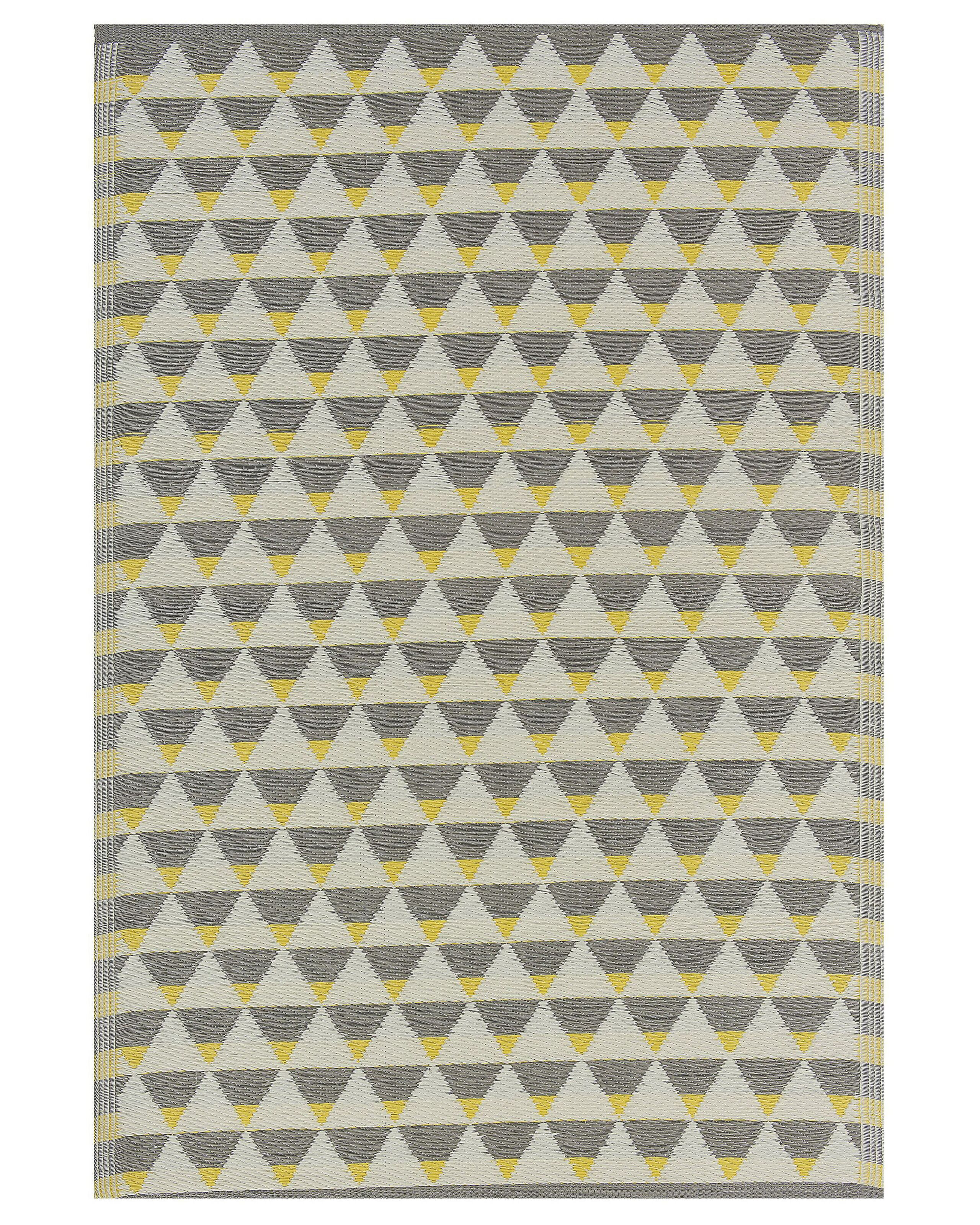 Dywan zewnętrzny 120x180 cm szaro-żółty