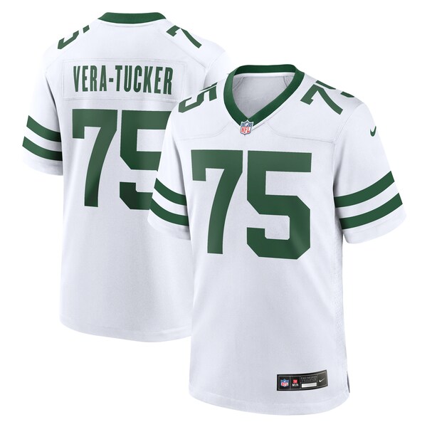 Alijah Vera-Tucker New York Jets Nike Legacy Player Game Jersey - White/Kelly Green