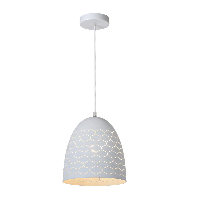 Suspension Galla blanche Ø 25 cm E27 40 W LUCIDE