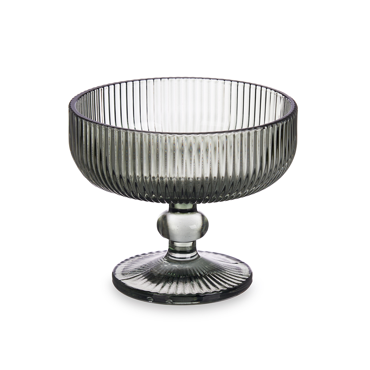 Taça de gelado riscas verde em vidro 31cl