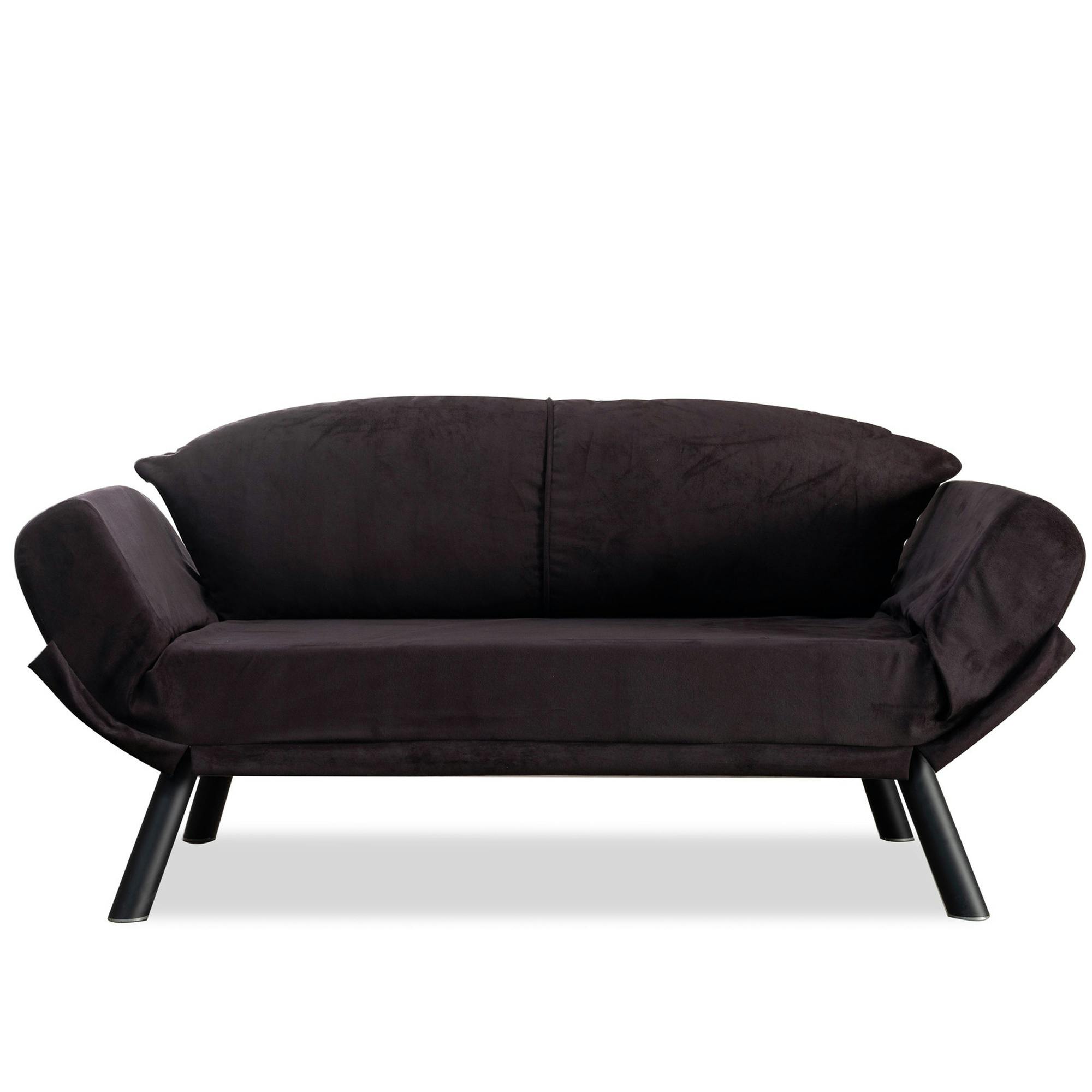 Banquette-lit noire - format compact LUCCA