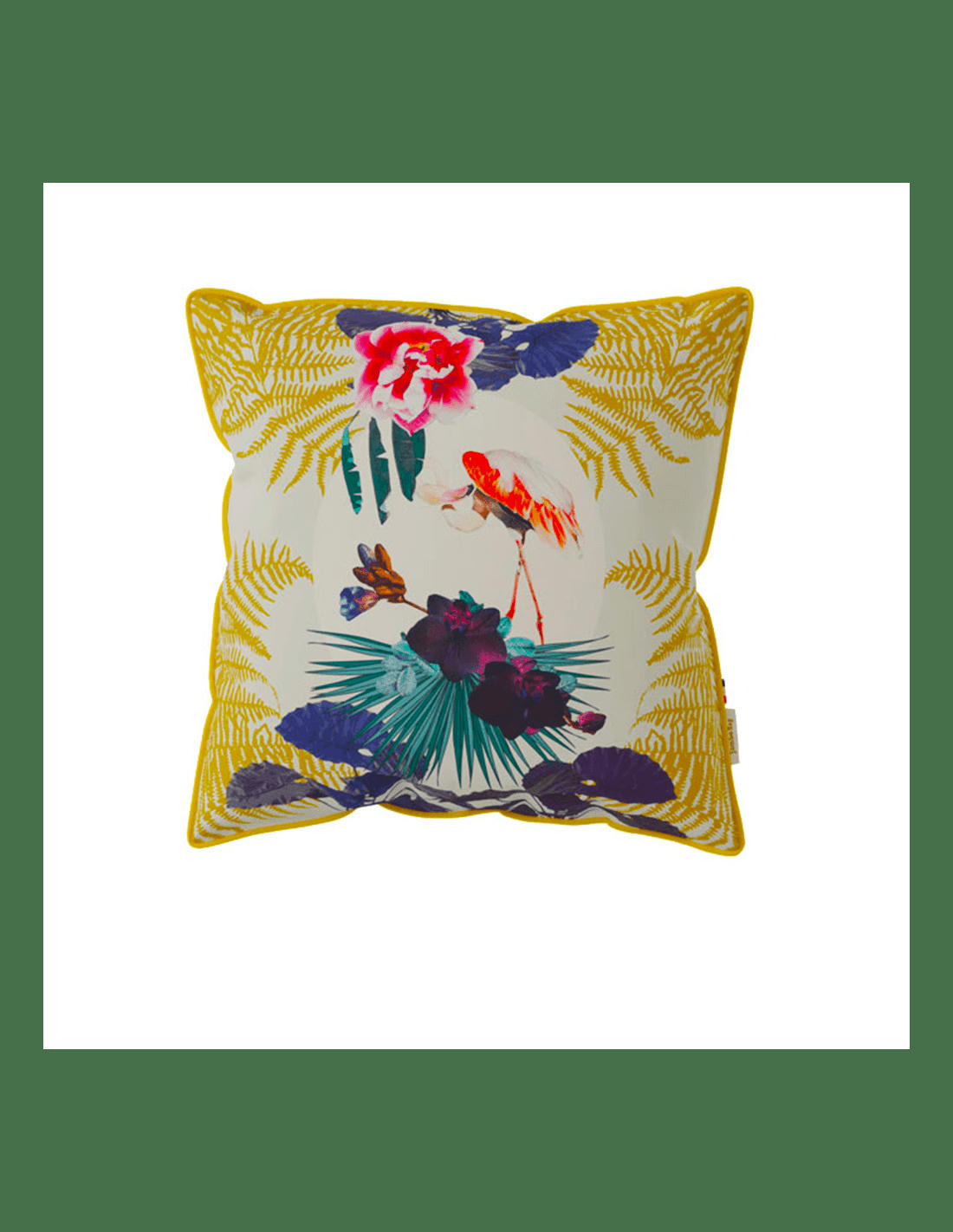 COUSSIN DÉCO - Coussin garni en tissu imprimé 45x45cm Feuille