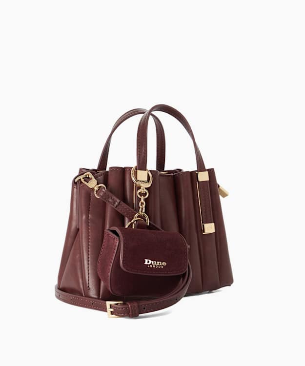 Dinkydolly Burgundy - Pleated Top-Handle Bag