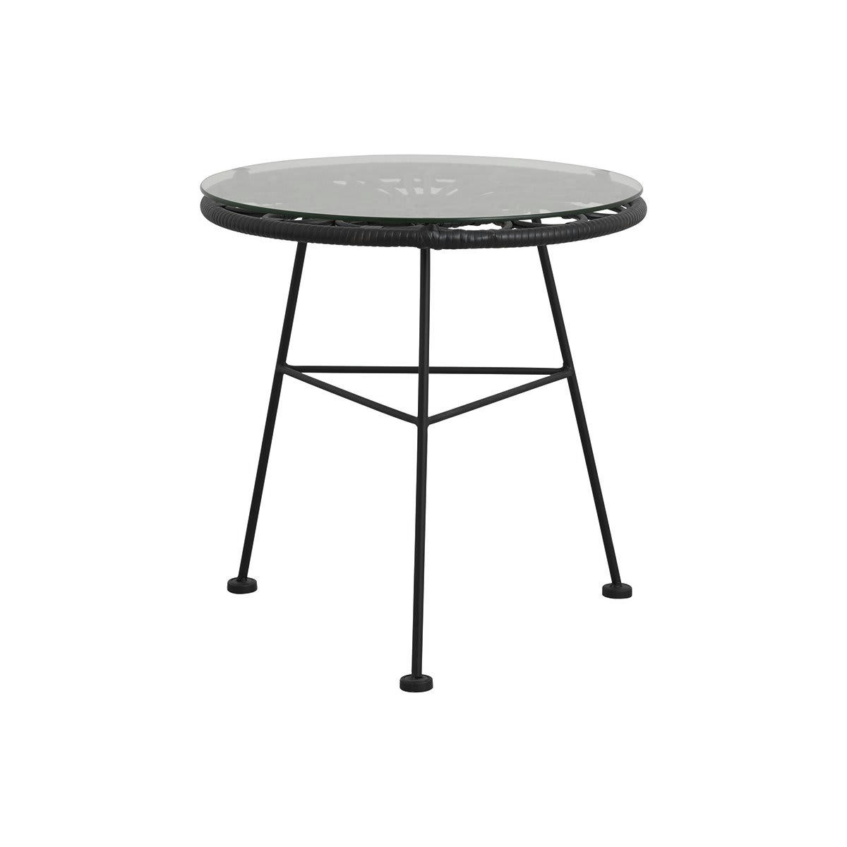 CARLOTA - Petite table basse ronde en verre extérieur