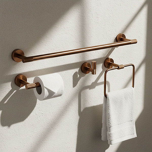 Ensemble De Porte-Serviettes Rea Grid 4 Pieces Brush Copper