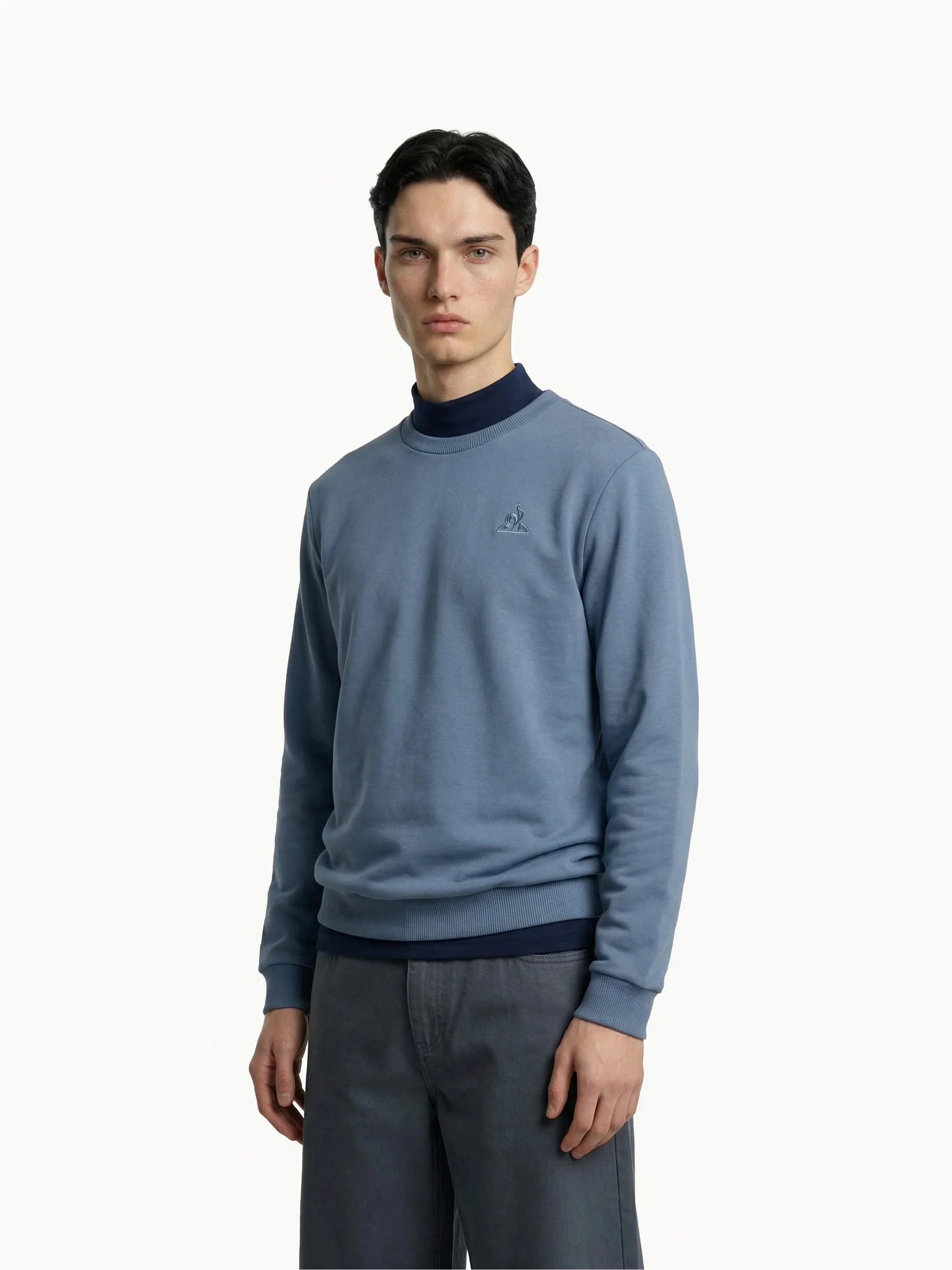 Sweat Essentiel double face avec logo brodé ton sur ton