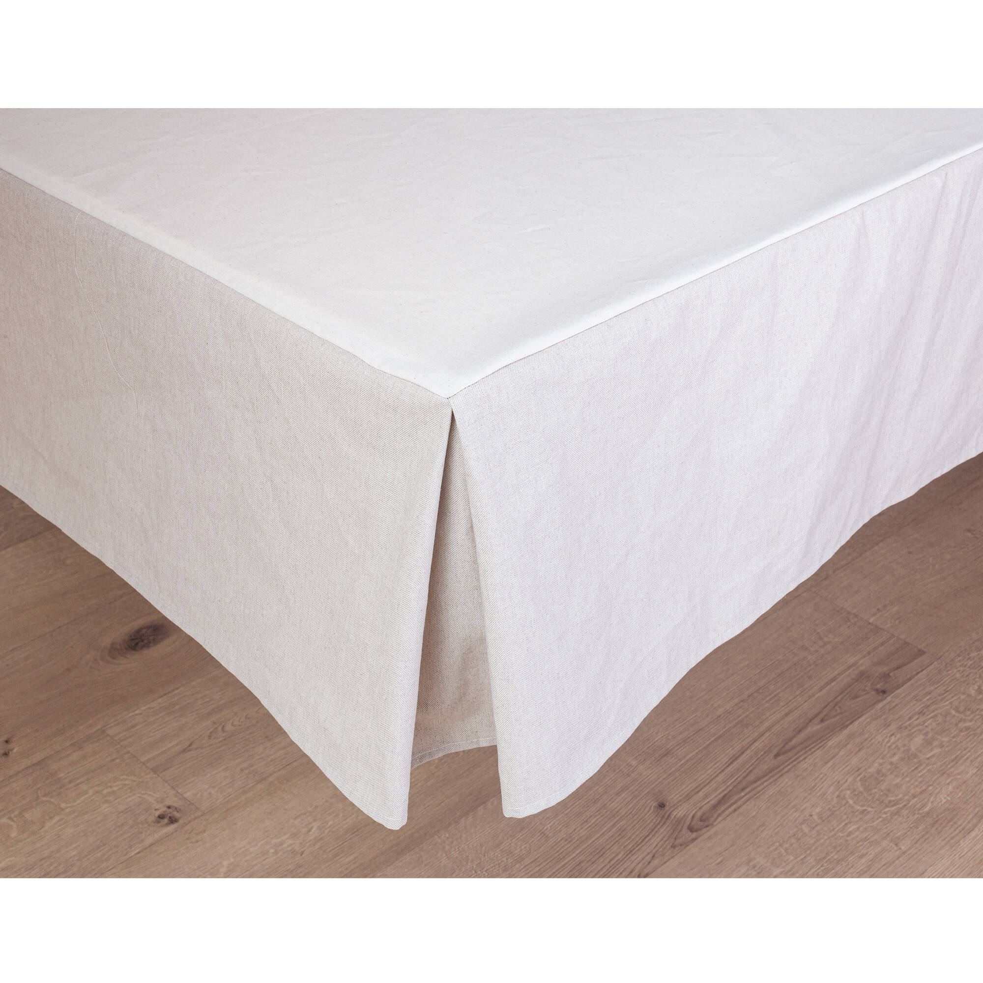 Cache-sommier effet lin coton
