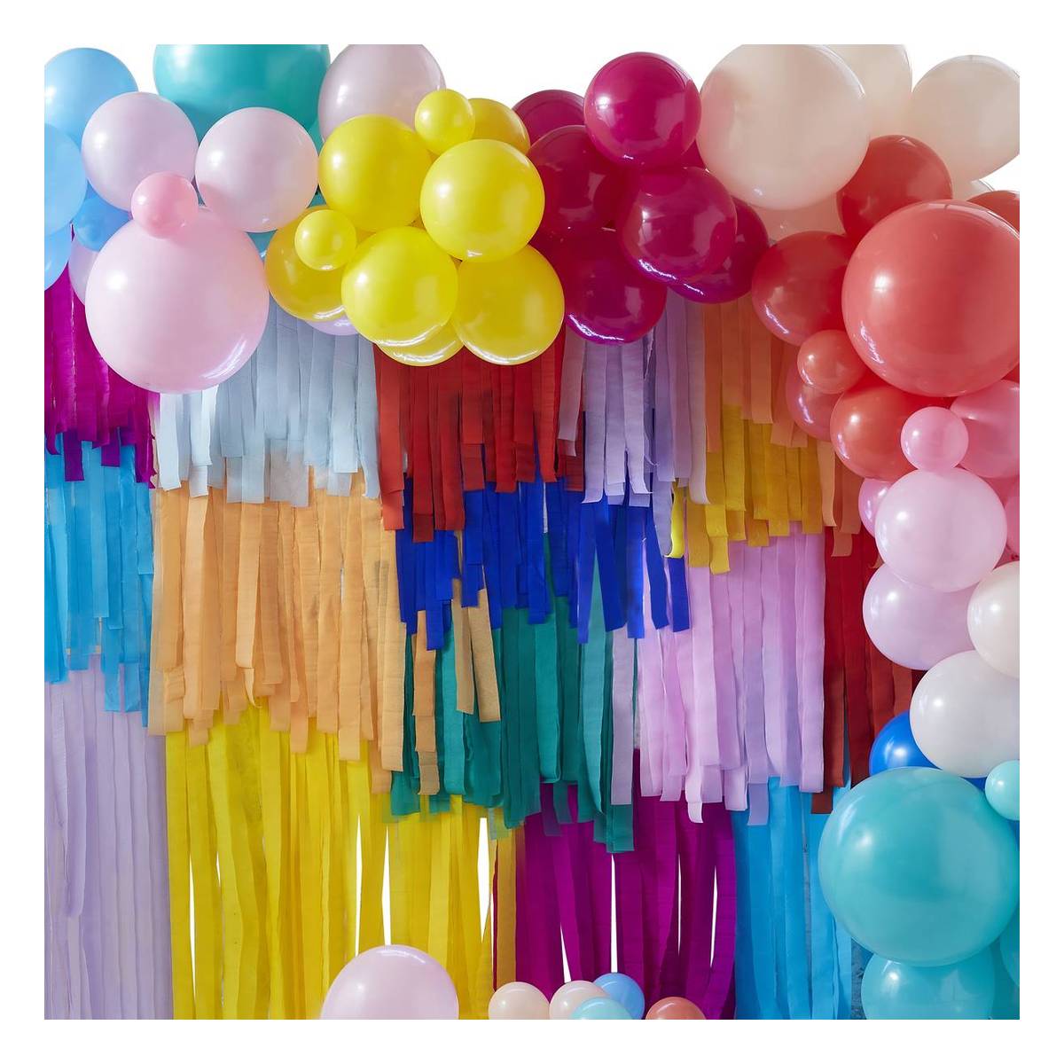 Ginger Ray Rainbow Balloon and Streamer Backdrop