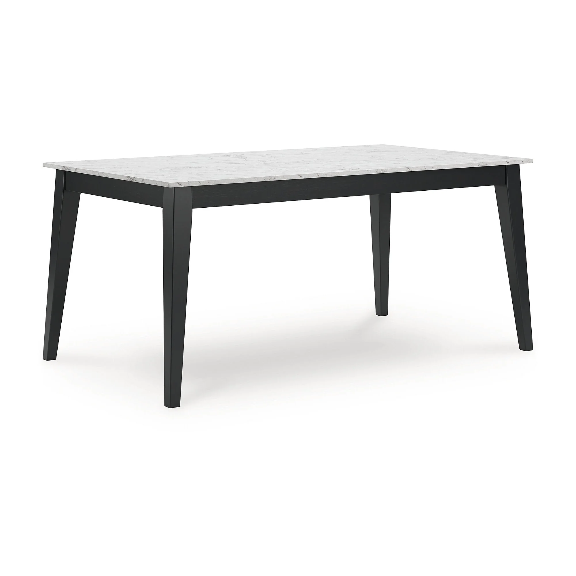 Signature Design by Ashley Jettaya Black/White Rectangular Dining Table - 66W x 38D x 30H