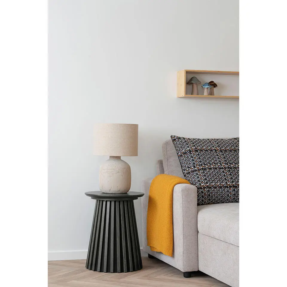 Hioshop Osaka Hoektafel &Oslash;40cm zwart