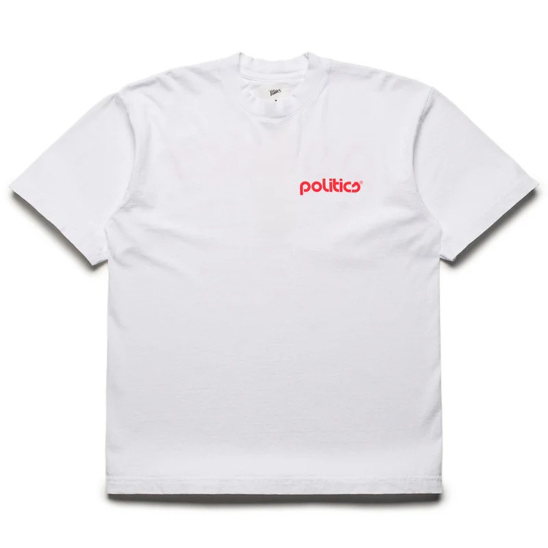 Politics Glass Tee - White