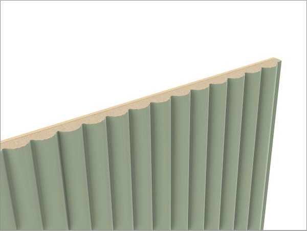 Panneau décoratif fraisé Caiman vert olive L.280x l.60cm Ep. 1,5cm