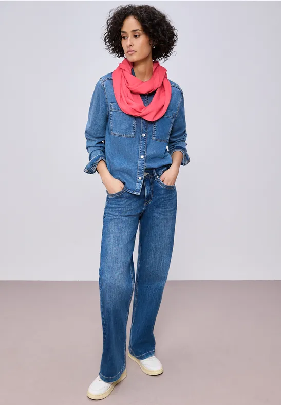 Loop-Schal in Unifarbe aus Viskose