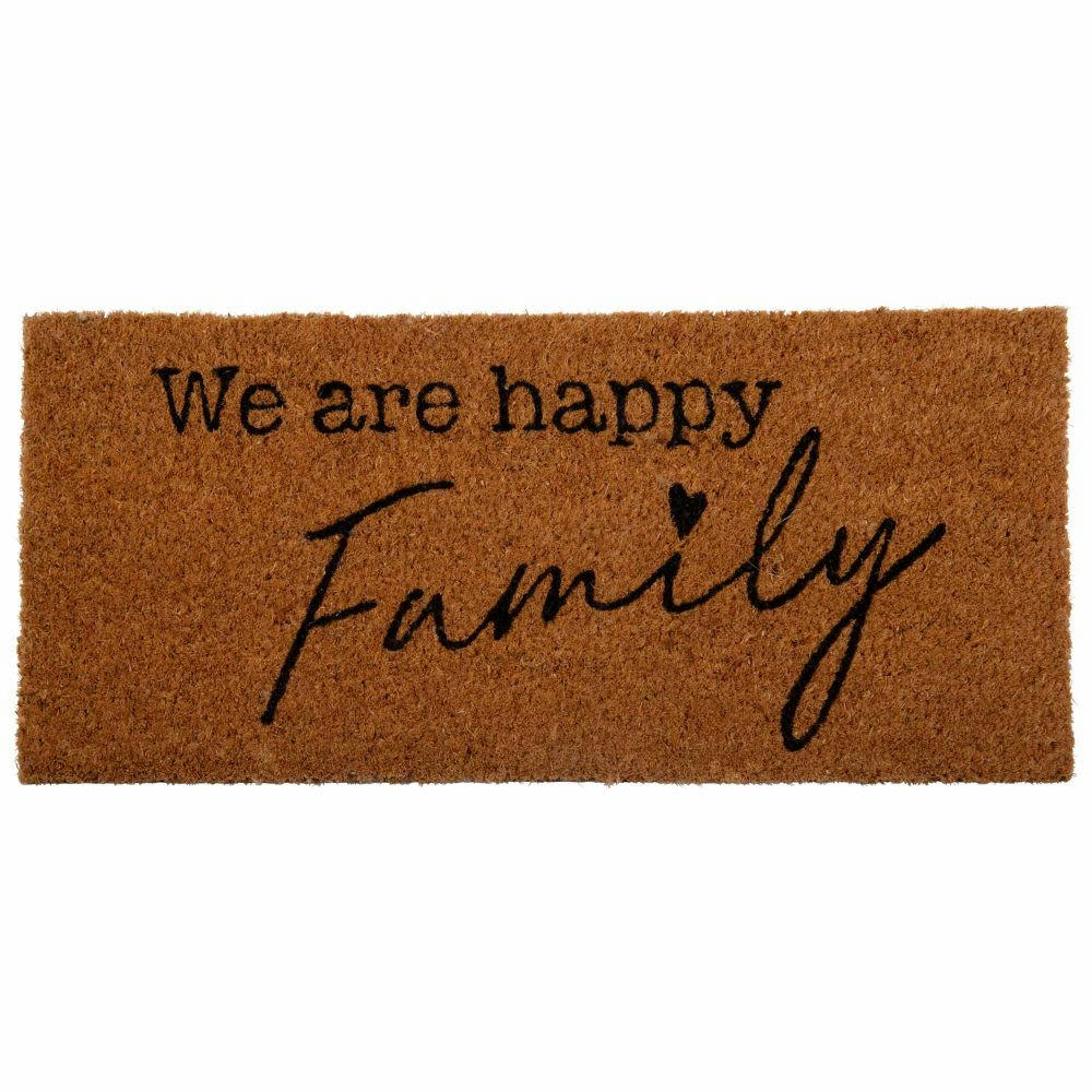 FAMILY - Paillasson en fibre de coco imprimé 25x55