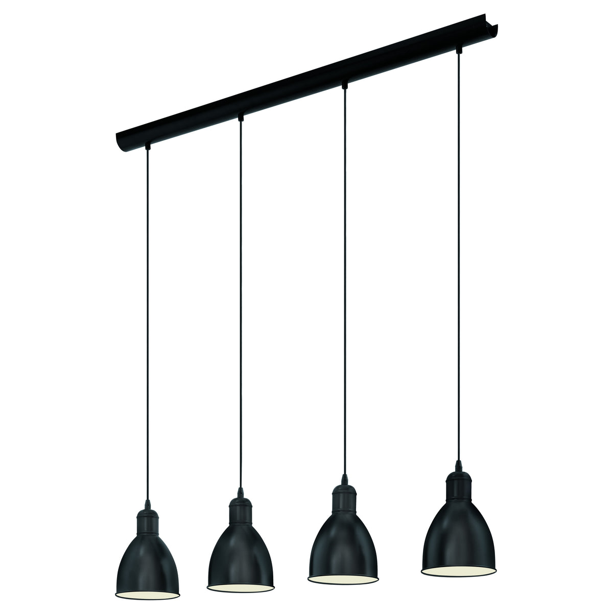 EGLO hanglamp Priddy - e27 - 97,5 cm - zwart/wit