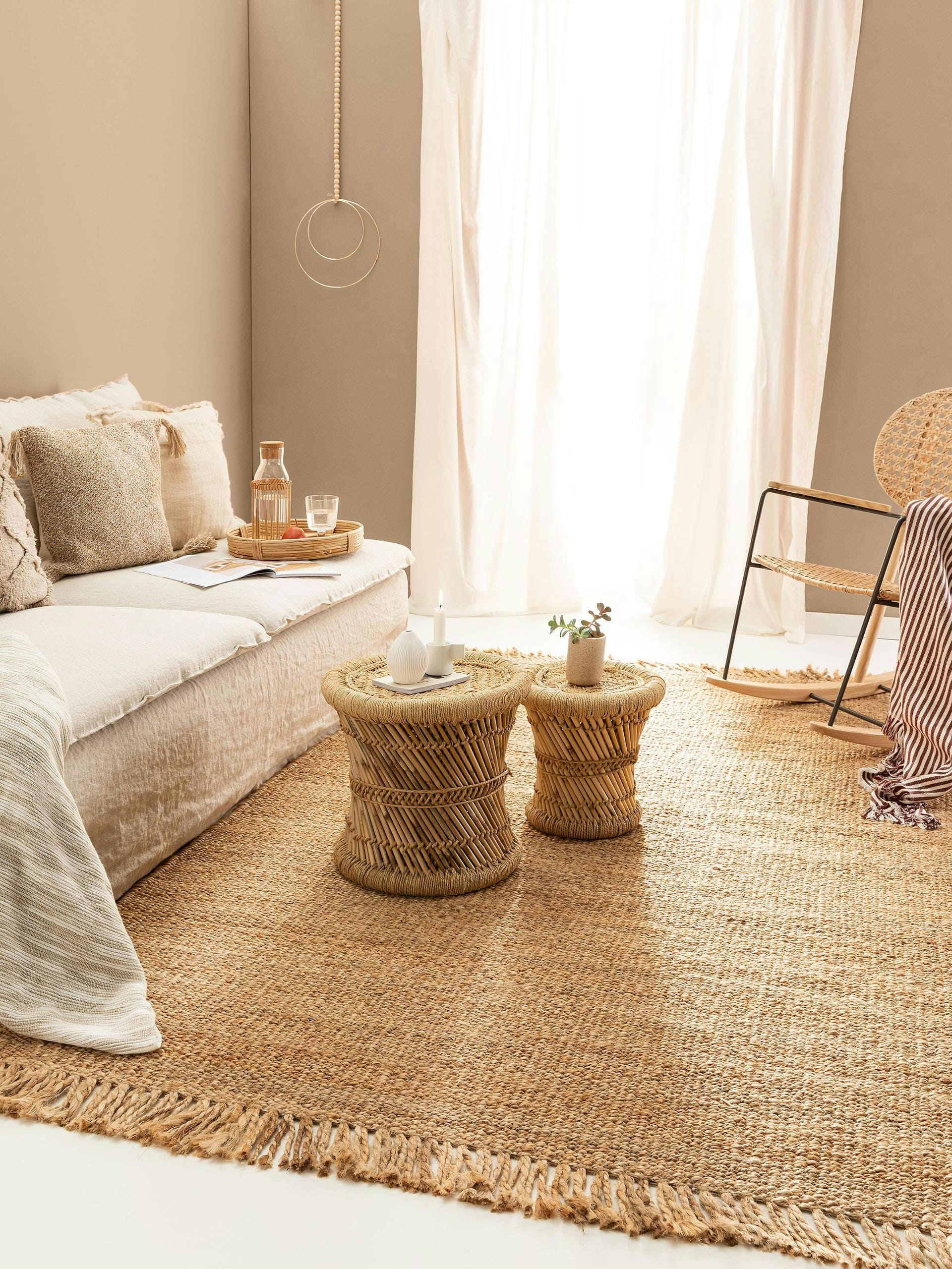 JORK - Tapis de jute marron clair 160x230