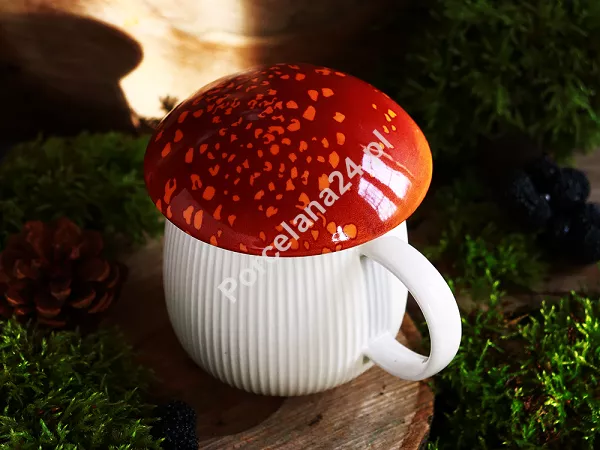 Kubek z pokrywką 0,45 L Altom Design - Grzybek rudy 07.KG.3579