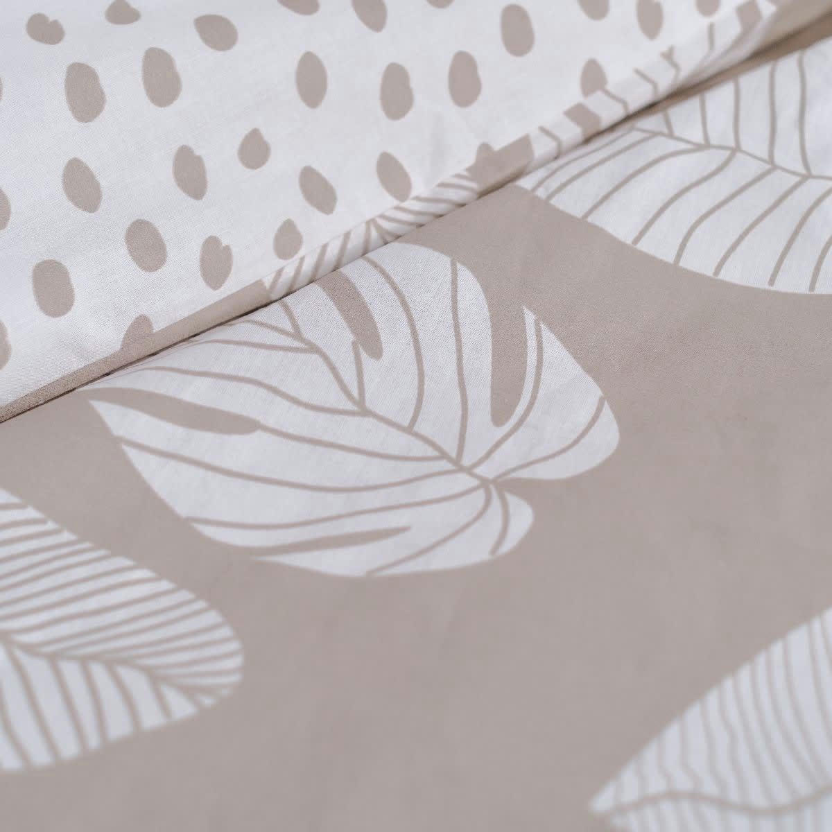 SUNSHINE MAEL - Parure de lit imprimé en coton blanc 220x240