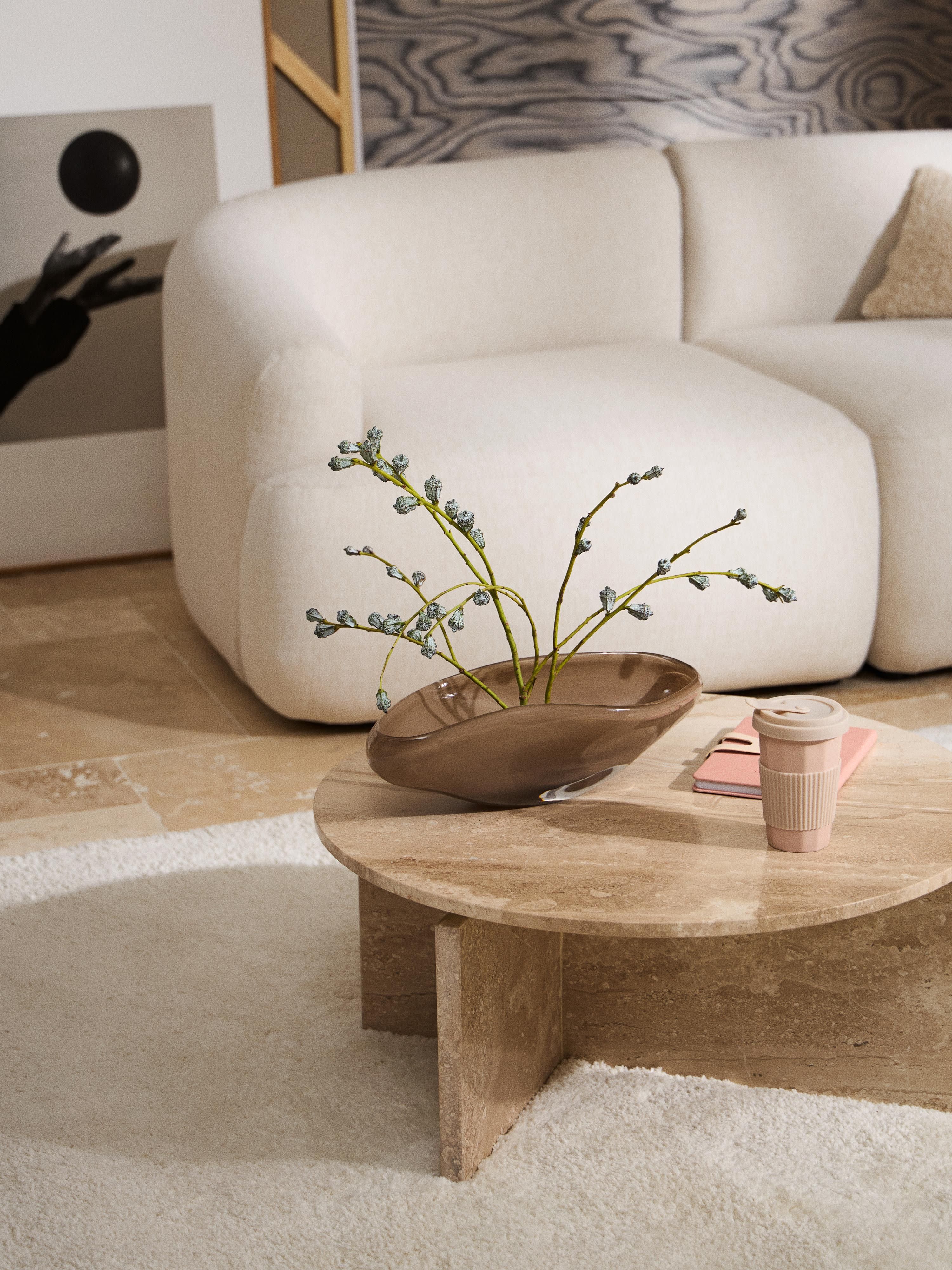 Handgefertigte Deko-Schale Ashley aus Glas
